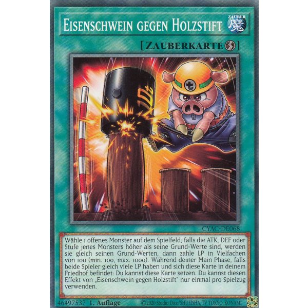 Eisenschwein gegen Holzstift CYAC-DE068