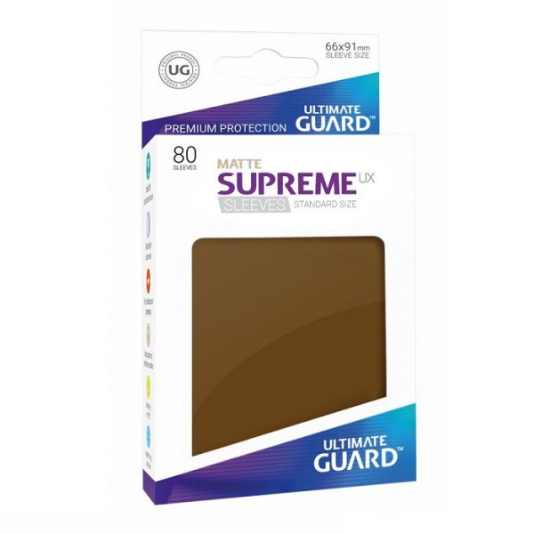 Ultimate Guard Supreme UX Matte Sleeves Standardgr&ouml;&szlig;e Braun (80 H&uuml;llen)
