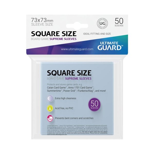 Ultimate Guard Supreme Sleeves f&uuml;r Brettspielkarten Quadratisch (50)