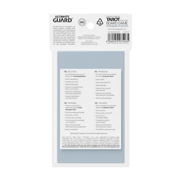 Ultimate Guard Premium Soft Sleeves f&uuml;r Tarot-Karten (50)