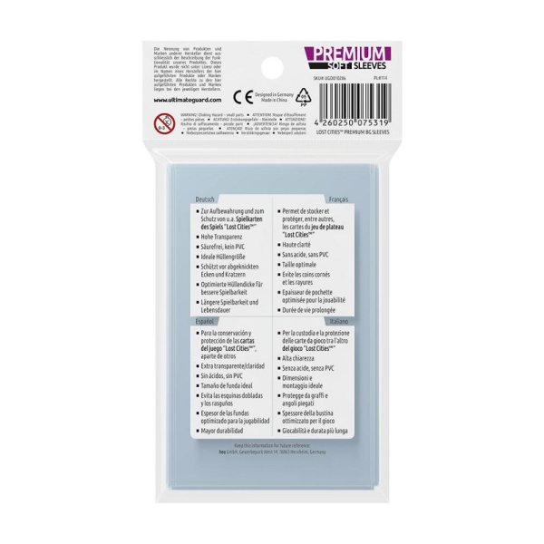 Ultimate Guard Premium Soft Sleeves f&uuml;r Brettspielkarten Lost Cities (60)