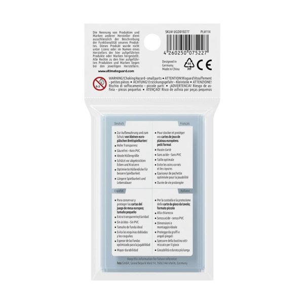 Ultimate Guard Premium Soft Sleeves f&uuml;r Brettspielkarten Mini European (50)