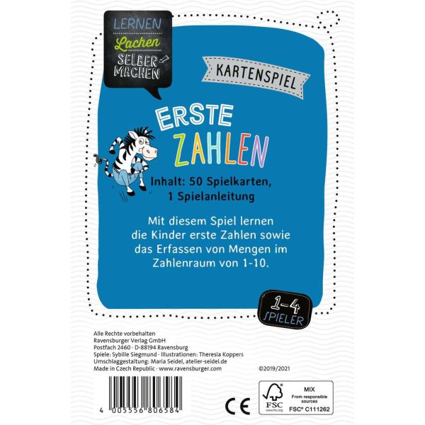 Lernen Lachen Selbermachen: Erste Zahlen Kartenspiel
