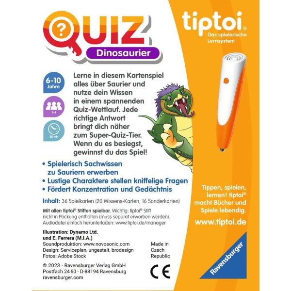tiptoi Quiz Dinosaurier Lernspiel
