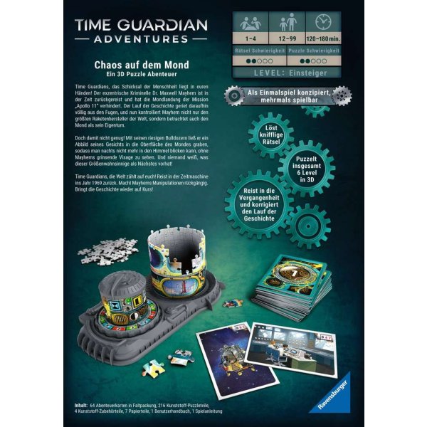 Time Guardian Adventures: Chaos auf dem Mond Denkspiel
