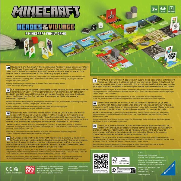 Minecraft Heroes of the Village Brettspiel