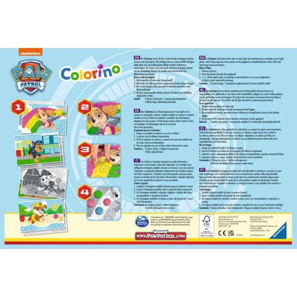 Paw Patrol Colorino Lernspiel