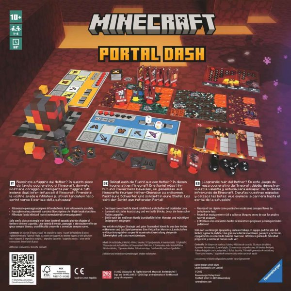 Minecraft Portal Dash Brettspiel