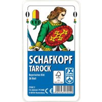 Schafkopf / Tarock (Bayerisches Bild) in Klarsicht-Box Kartenspiel