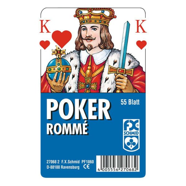Poker in Klarsicht-Box Kartenspiel