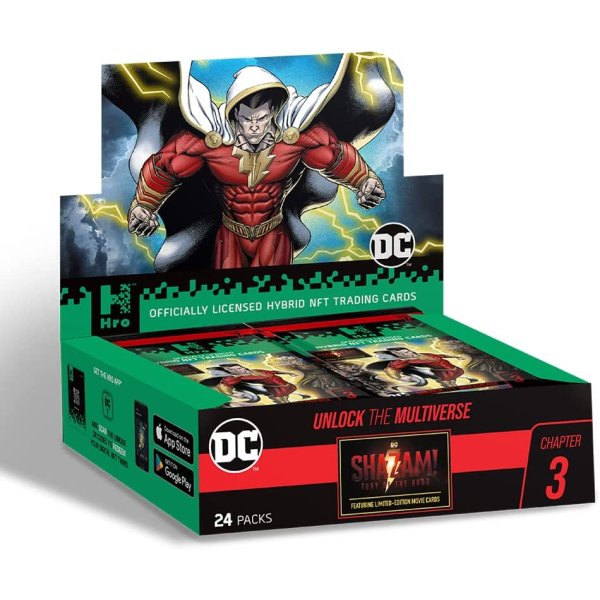 Hro DC Chapter 3 Shazam Fury Of The Gods NFT Trading Cards - Booster Box