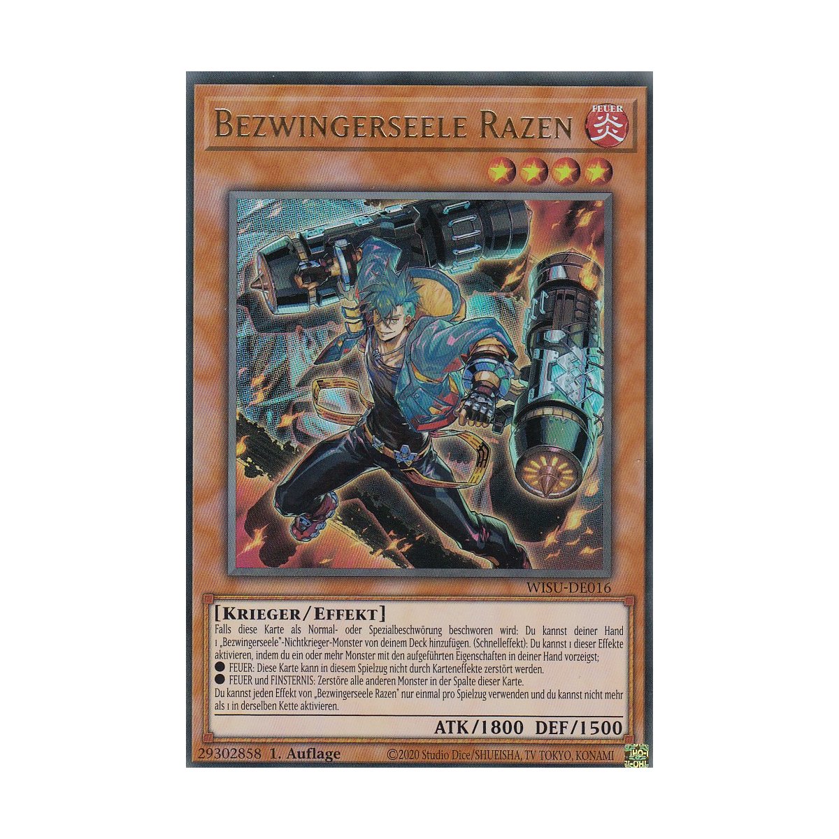 Yu-Gi-Oh! Wild Survivors: Bezwingerseele Schwerer Borger - Ultra Rare 1. Auflage - Mit Fieldcenter-Karte