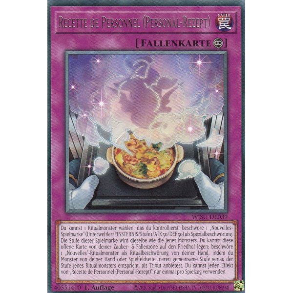 Recette de Personnel (Personal-Rezept) WISU-DE039
