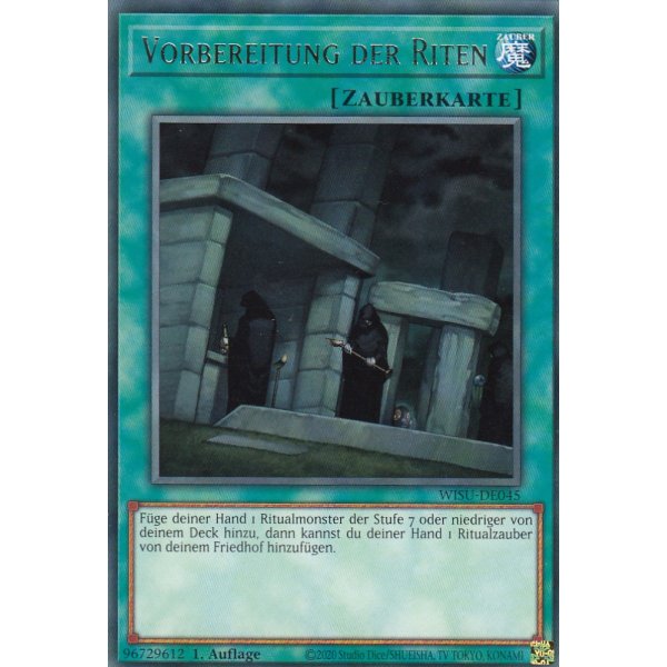 Vorbereitung der Riten WISU-DE045