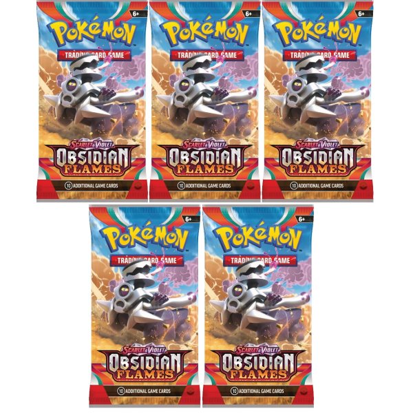 Scarlet &amp; Violet Obsidian Flames 5x Booster (englisch)