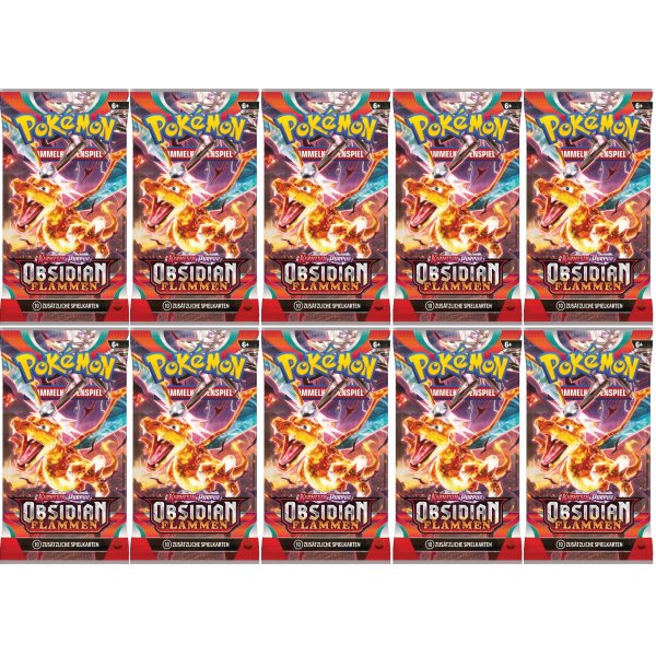 Karmesin &amp; Purpur Obsidian Flammen 10x Booster (deutsch)