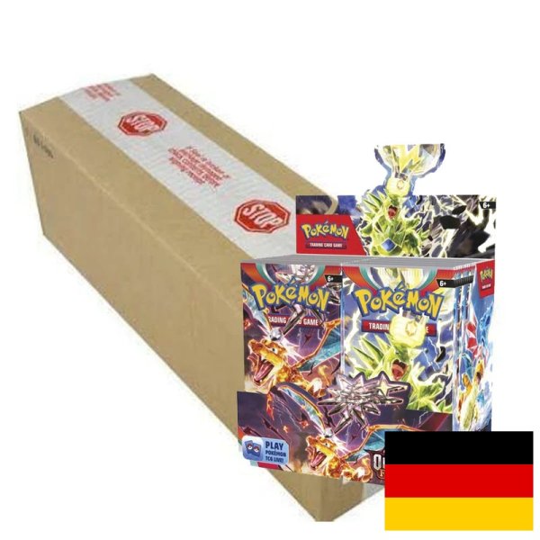 *SEALED CASE* Karmesin &amp; Purpur Obsidian Flammen (6x Displays) (deutsch)