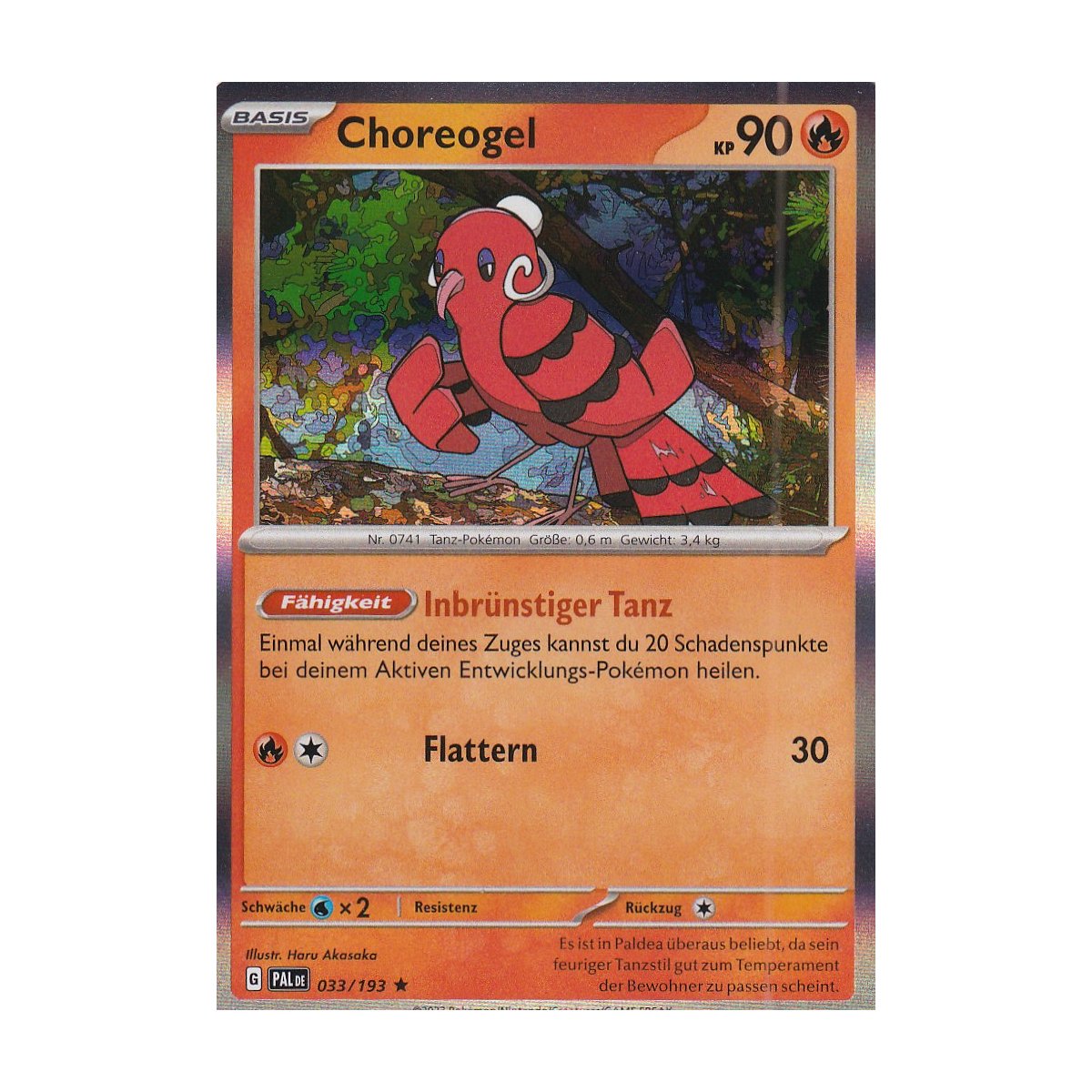 Choreogel 033/193 Holo Entwicklungen in Paldea Pokemon Karte kaufen