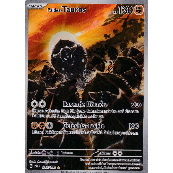 Paldea-Tauros 218/193 Illustration Rare