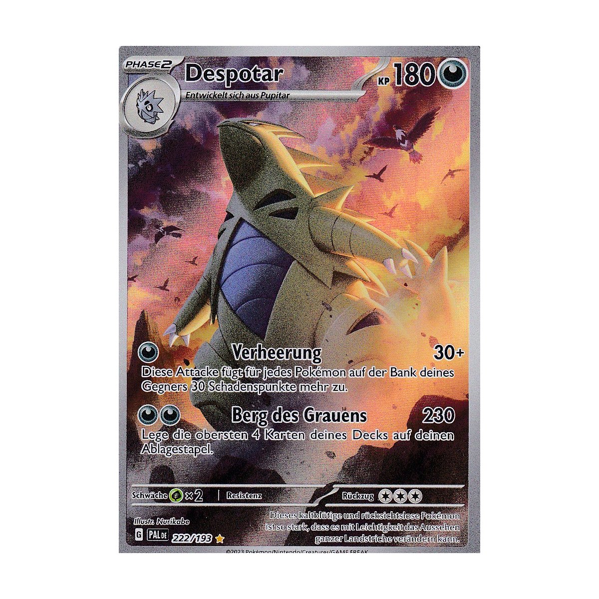 Despotar 222/193 Illustration Rare Entwicklungen in Paldea Pokemon ...