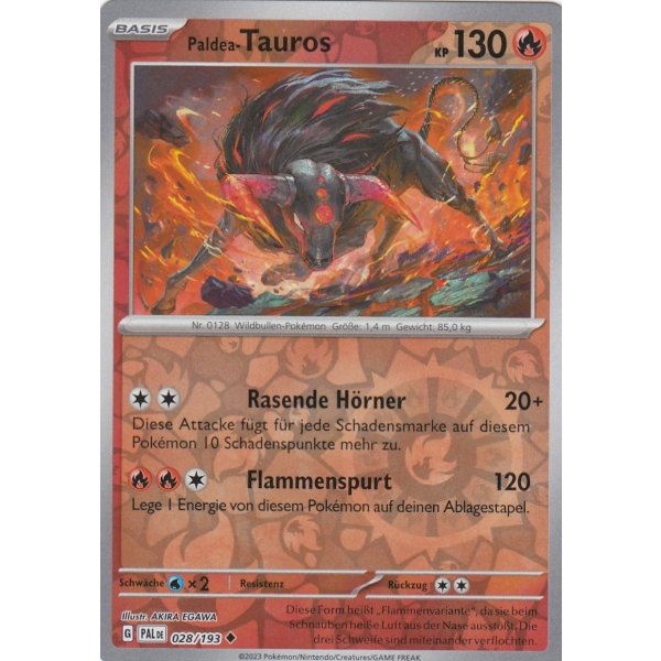 Paldea-Tauros 028/193 REVERSE HOLO