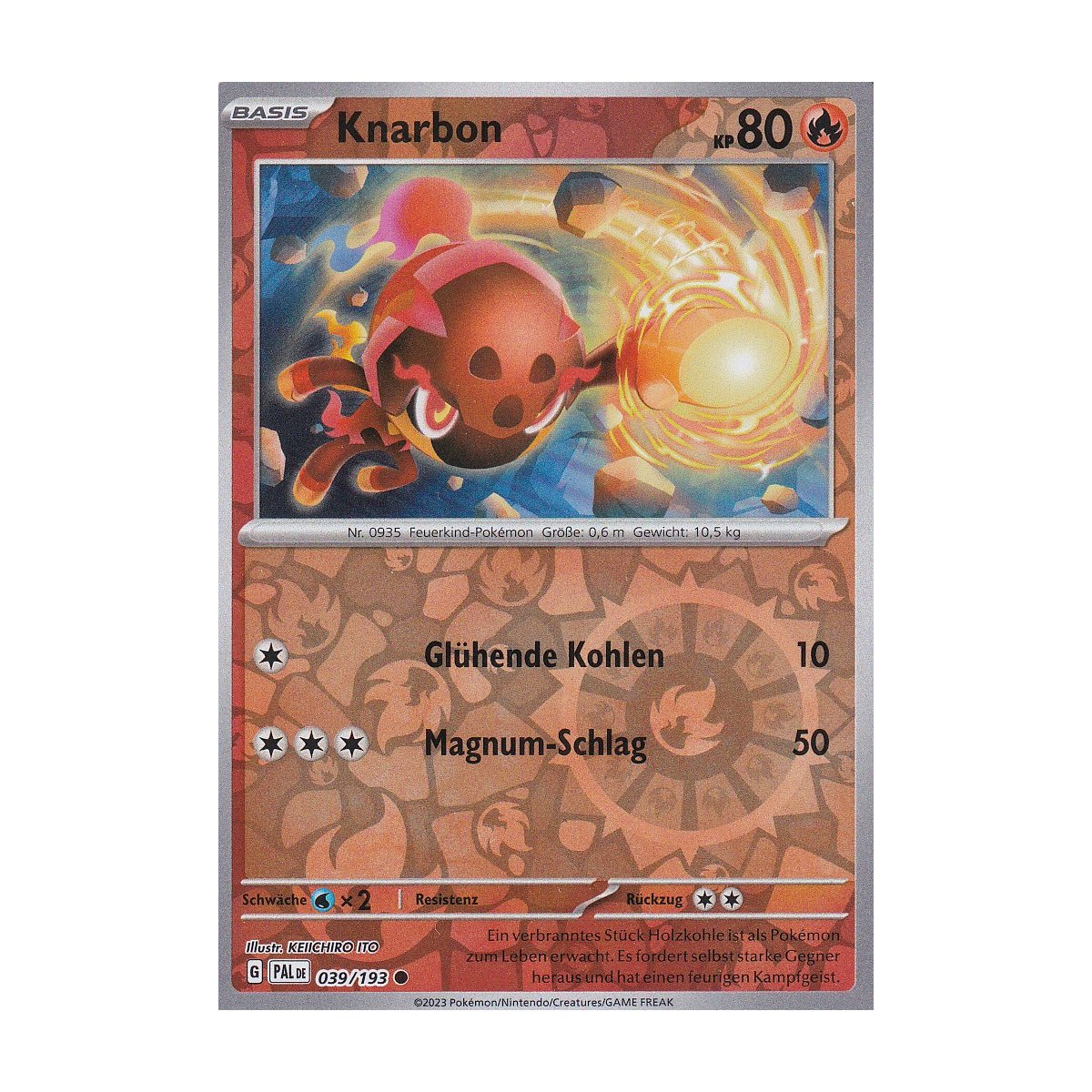Knarbon 039 193 REVERSE HOLO Entwicklungen In Paldea Pokemon Karte Kaufen