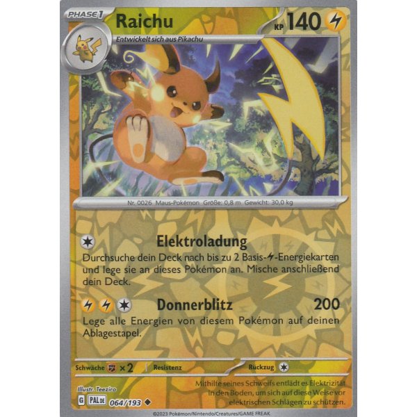 Raichu 064/193 REVERSE HOLO