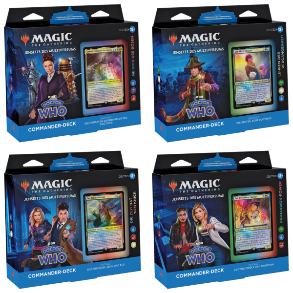 Jenseits des Multiversums: Doctor Who Commander Decks (alle 4, deutsch)