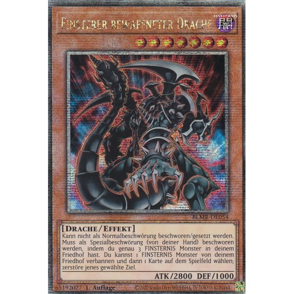 Finsterer bewaffneter Drache (Quarter Century Secret Rare) BLMR-DE054-Quarter-Century-Secret-Rare