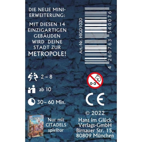 Citadels Metropole (Mini Erweiterung) -  Kartenspiel