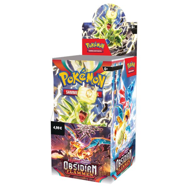 Karmesin &amp; Purpur Obsidian Flammen Display (18 Booster) (deutsch)