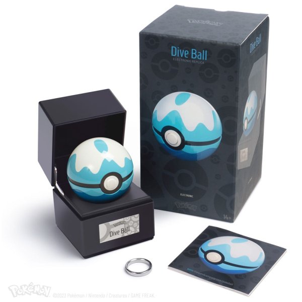 Pokemon Diecast Replika Dive Ball / Tauchball mit Lichteffekt