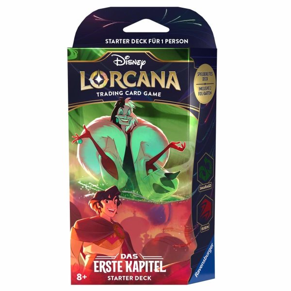 Disney Lorcana: Das Erste Kapitel - Starter Deck Smaragd und Rubin (Deutsch)