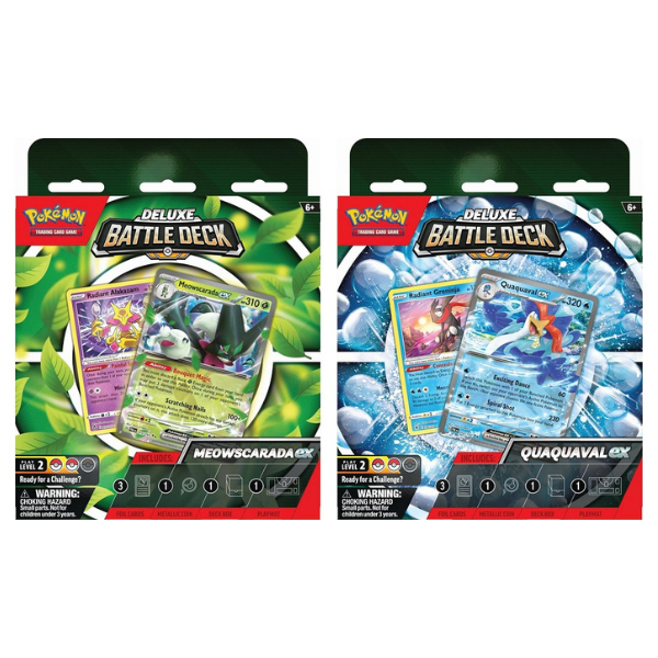 Pokemon Beide Deluxe Battle Decks - Meowscarada ex &amp; Quaquaval ex (2 Decks, englisch)