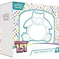 Karmesin &amp; Purpur Pokemon 151 Top Trainer Box Relaxo (deutsch)