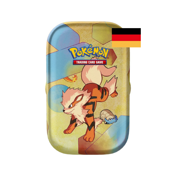 Karmesin &amp; Purpur Pokemon 151 Arkani &amp; Amonitas Mini Tin (deutsch)