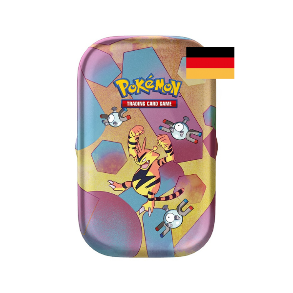 Karmesin &amp; Purpur Pokemon 151 Elektek &amp; Magnetilo Mini Tin (deutsch)