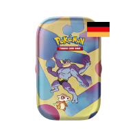Karmesin &amp; Purpur Pokemon 151 Machomei &amp; Tragosso Mini Tin (deutsch)