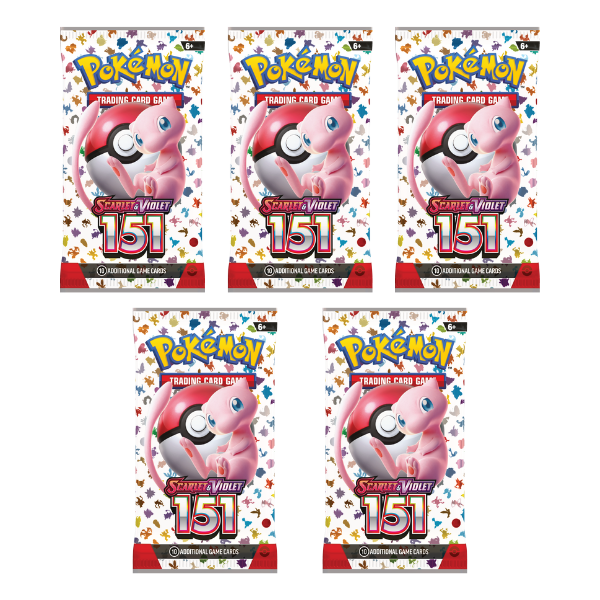 Scarlet &amp; Violet Pokemon 151 5x Booster Packs (englisch)