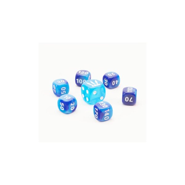 Pokemon W&uuml;rfel Set / blau / wei&szlig; (7 St&uuml;ck) Kampfstile