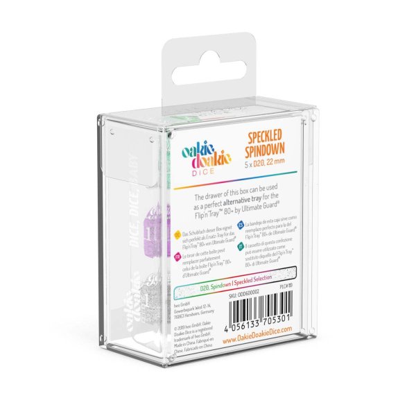 Oakie Doakie Dice W20 Spindown-W&uuml;rfel Set Speckled (5 St&uuml;ck)