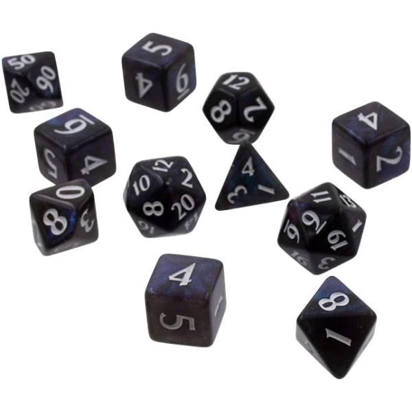 Ultra Pro Eclipse 11 Dice Set - W&uuml;rfelset - Jet Black (11 St&uuml;ck)