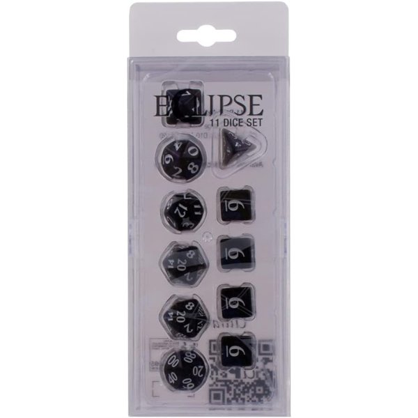Ultra Pro Eclipse 11 Dice Set - W&uuml;rfelset - Jet Black (11 St&uuml;ck)
