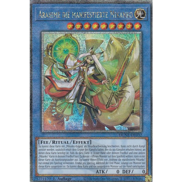 Arahime die manifestierte Mikanko (Quarter Century Secret Rare) DUNE-DE032-Quarter-Century-Secret-Rare