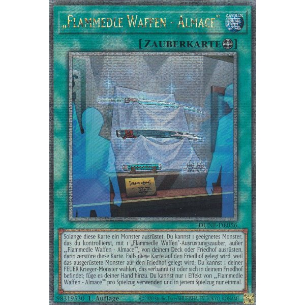 &bdquo;Flammedle Waffen - Almace&ldquo; (Quarter Century Secret Rare) DUNE-DE056-Quarter-Century-Secret-Rare