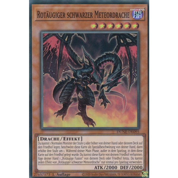 Rot&auml;ugiger schwarzer Meteordrache DUNE-DE095
