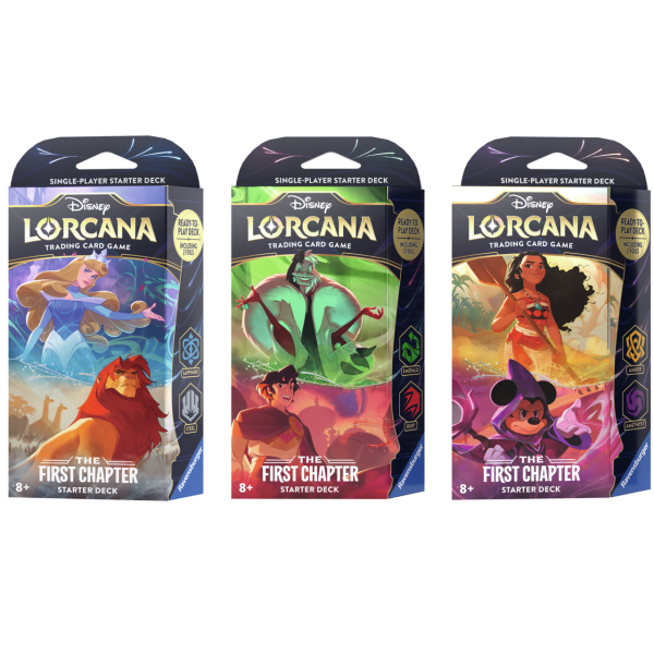 Disney Lorcana: Das Erste Kapitel - alle 3 Starter Decks  (englisch)