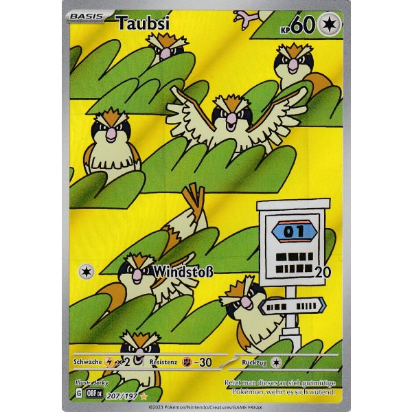 Taubsi 207/197 Illustration Rare