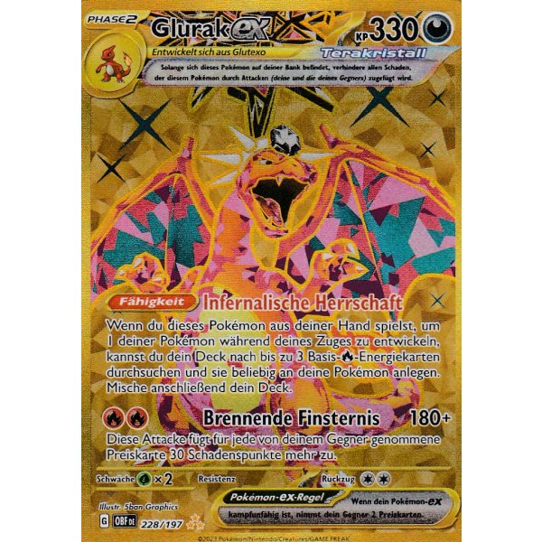 Glurak-ex 228/197 Hyper Rare