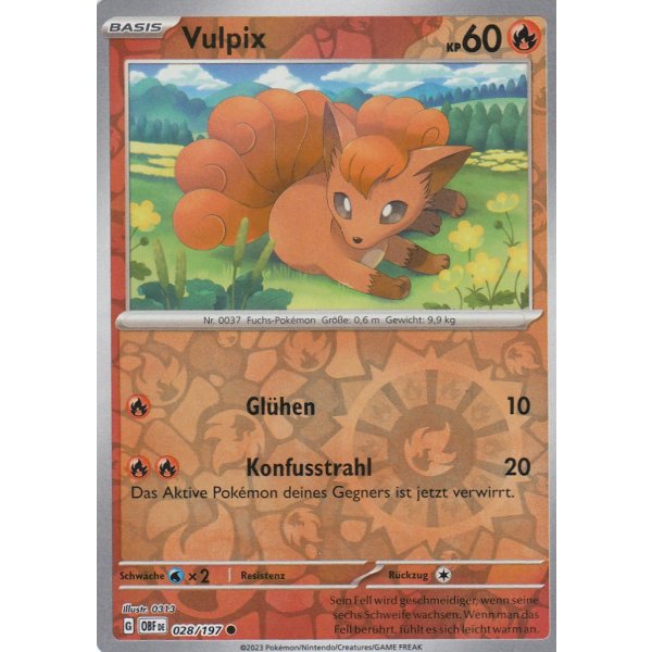 Vulpix 028/197 REVERSE HOLO